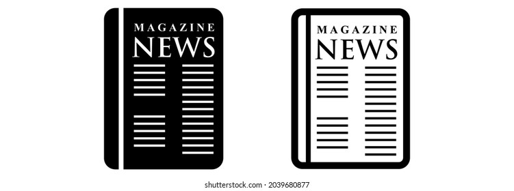 newspaper and magazine icon, newspaper vector, magazine vector illustrations