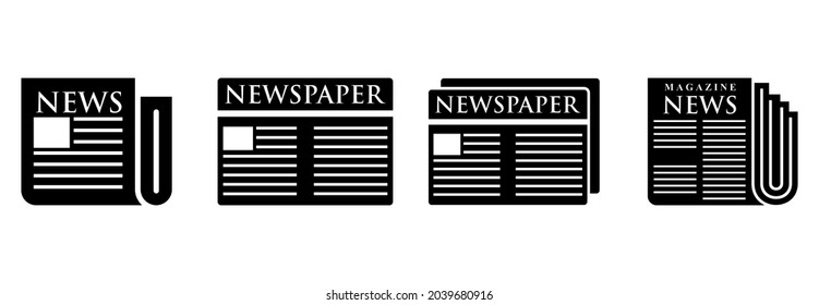 Zeitungs- und Zeitschriftensymbol, Zeitungsvektorgrafik, Vektorgrafik von Magazinen