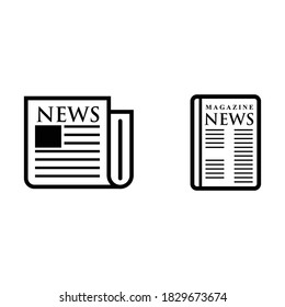 newspaper & magazine icon vector symbol illustration