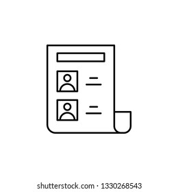Newspaper, magazines icon. Element of law and justice icon. Thin line icon for website design and development, app development. Premium icon