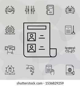 Newspaper, magazines icon. Universal set of law and justice for website design and development, app development