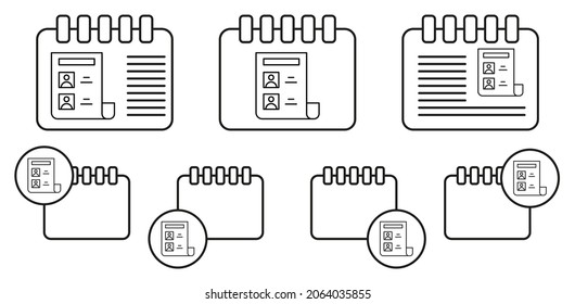Newspaper, magazines vector icon in calender set illustration for ui and ux, website or mobile application