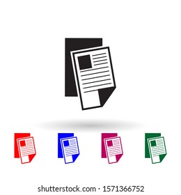 Newspaper multi color icon. Simple glyph, flat vector of print house icons for ui and ux, website or mobile application