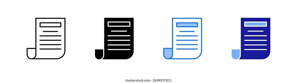 Vector de conjunto de iconos de estilo múltiple de periódico