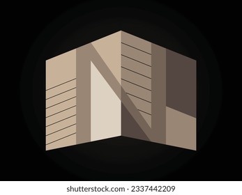 Newspaper or N Letter Logo