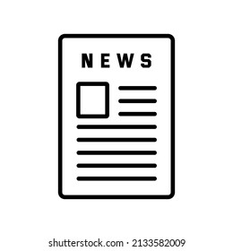 newspaper networking icon with line style