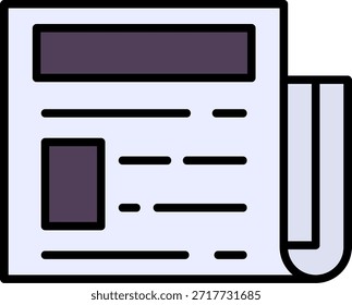 Periódico Nuevo diseño creativo de iconos vectoriales