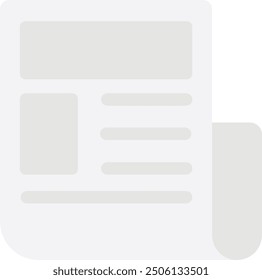Zeitung Nachrichten Artikel Icon Vector Flat Illustration