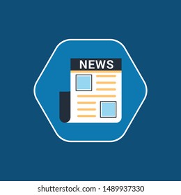 newspaper news flat image vector web illustration daily art object