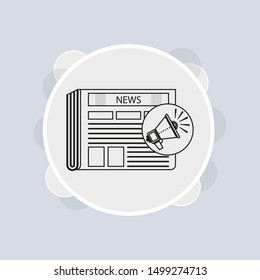 newspaper news flat image vector web illustration daily art object