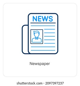 Newspaper Or News Icon Concept