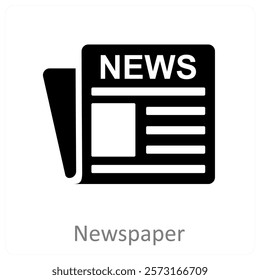 Newspaper and news icon concept