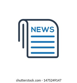 Newspaper, news icon. vector design