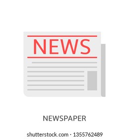 Newspaper. Newspaper with news text icon isolated Vector illustration