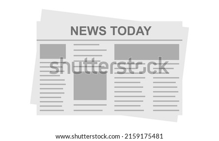 Newspaper news vector illustration. Paper newspaper daily blank. Article or facts. 