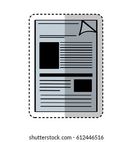 newspaper notices isolated icon