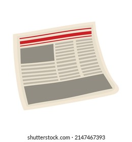 Newspaper on white background icon
