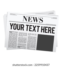 Newspaper on white background vector