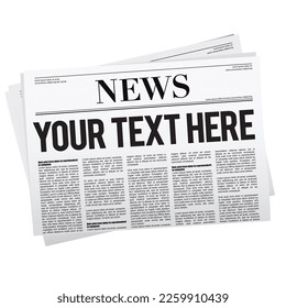 Newspaper on white background vector