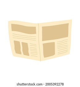 newspaper open reading isolated icon