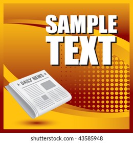 Zeitungsanzeige für orange-halftone