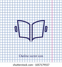 Newspaper outline icon,vector design