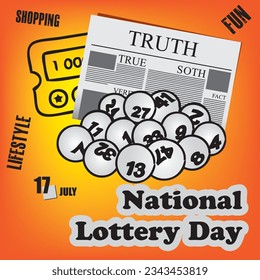 Newspaper page for the event - National Lottery Day