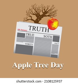 Newspaper page for the holiday - Apple Tree Day