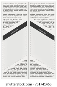 Newspaper page with Lorem Ipsum text and empty space for your text.