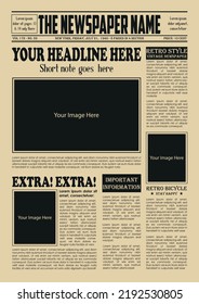 Newspaper pages in vintage, Retro Newspaper Design