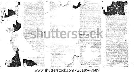 Newspaper paper grunge texture. Vector white and black newspaper paper grunge texture. Newspaper with old grunge vintage unreadable paper texture background.	