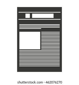 newspaper paper news icon vector illustration design