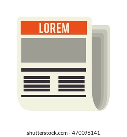newspaper paper news tabloid document journalism document vector illustration isolated