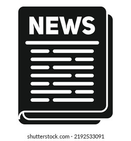 Newspaper press icon simple vector. Daily story. Media article
