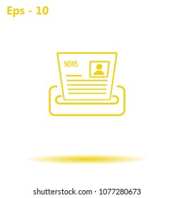 Newspaper, press, news vector icon.