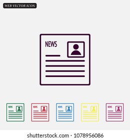 Newspaper, press, news vector icon.