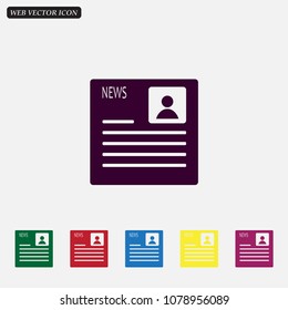 Newspaper, press, news vector icon.