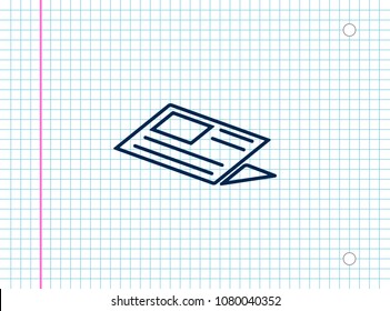 Newspaper, press, news vector icon.