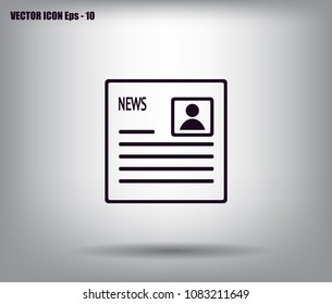 Newspaper, press, news vector icon.