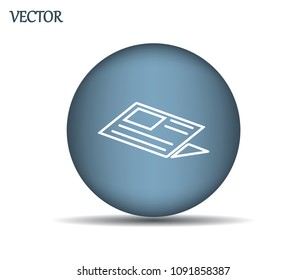 Newspaper, press, news vector icon.