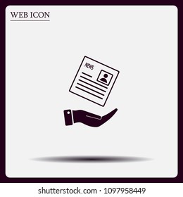 Newspaper, press, news vector icon.
