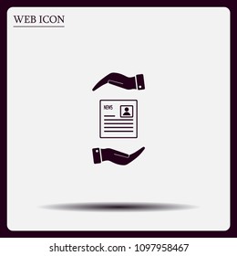 Newspaper, press, news vector icon.