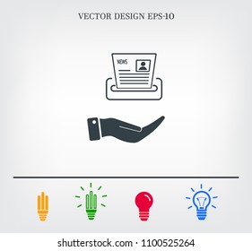 Newspaper, press, news vector icon.