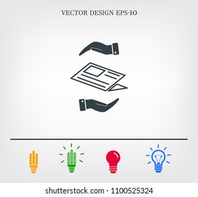 Newspaper, press, news vector icon.