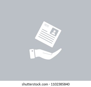 Newspaper, press, news vector icon.