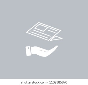 Newspaper, press, news vector icon.