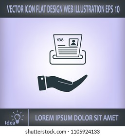 Newspaper, press, news vector icon.