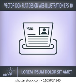 Newspaper, press, news vector icon.
