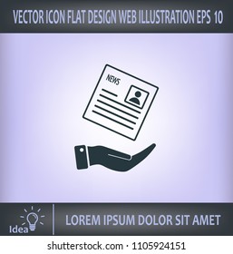 Newspaper, press, news vector icon.