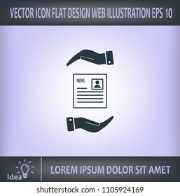 Newspaper, press, news vector icon.